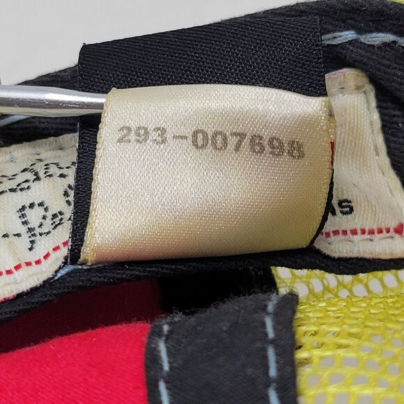 True Religion Distressed Style Strapback Trucker Baseball Cap Hat Tan Red - Picture 10 of 10